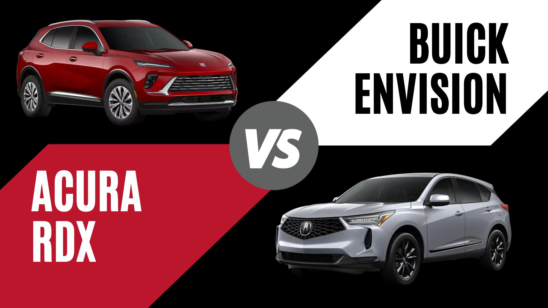 2026 Buick Envision and 2026 Acura RDX luxury compact SUVs compared for drivers in Springdale, Arkansas