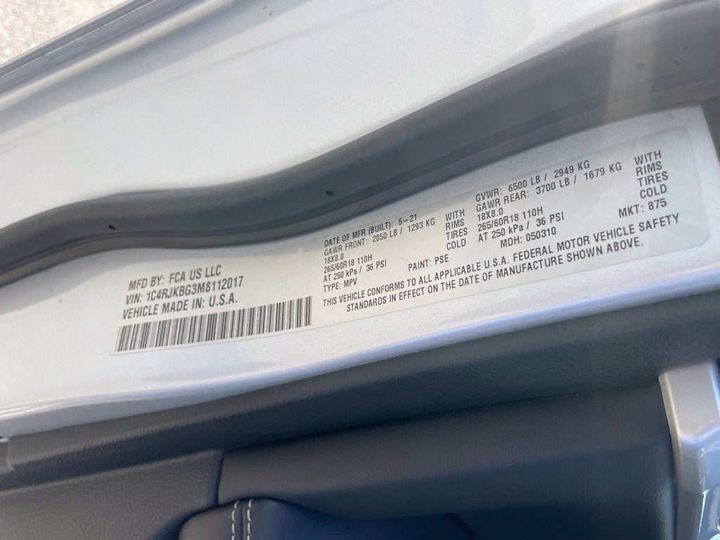 2021 Jeep Grand Cherokee L Limited - PANORAMIC SUNROOF / POWER LIFTGATE