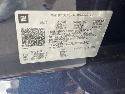 2020 GMC Yukon SLT Standard Edition - 1 OWNER / POWER SUNROOF