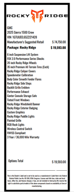 2025 GMC Sierra 1500 AT4 - ROCKY RIDGE PKG / SUNROOF