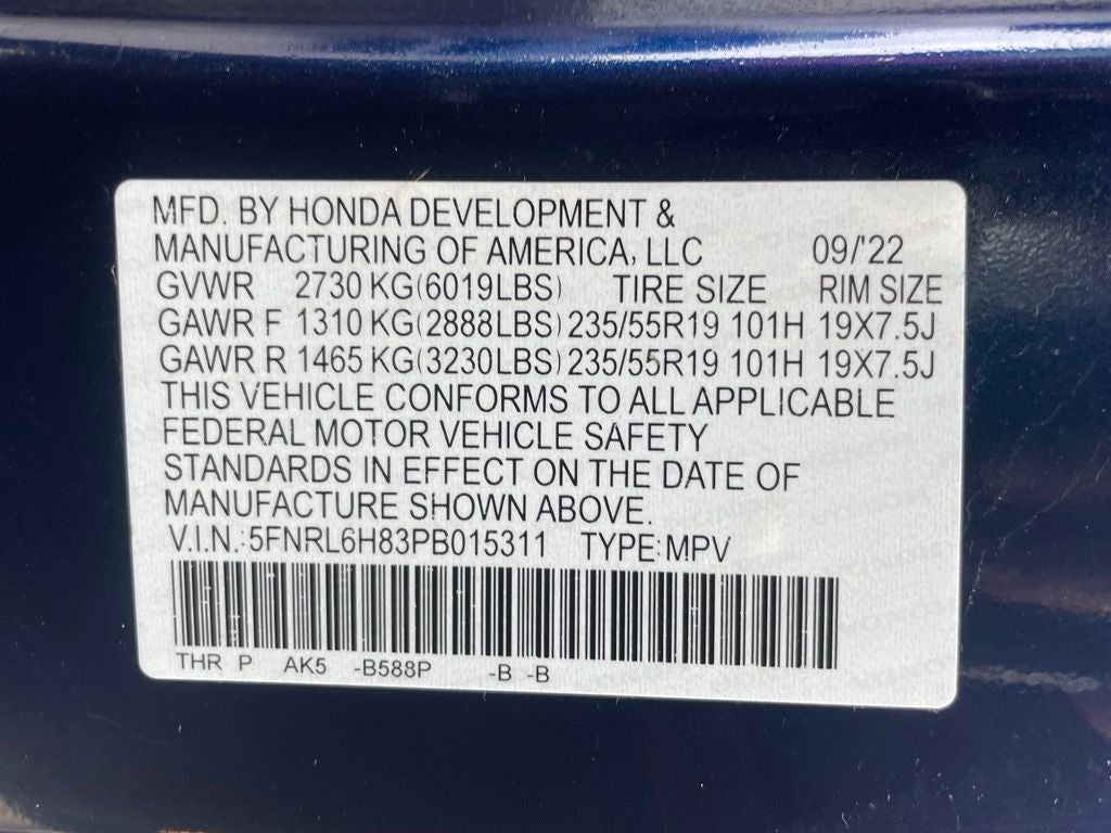 2023 Honda Odyssey Touring - ADAPTIVE CRUISE / NAVIGATION
