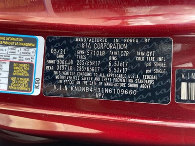 2022 Kia Carnival LXS - REMOVABLE 2ND ROW / POWER SLIDING DOORS