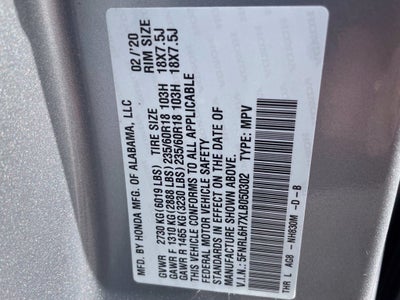 2020 Honda Odyssey EX-L One Owner