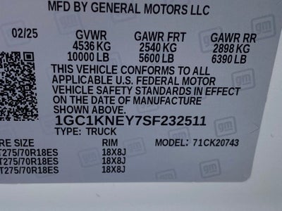 2025 Chevrolet Silverado 2500HD LT