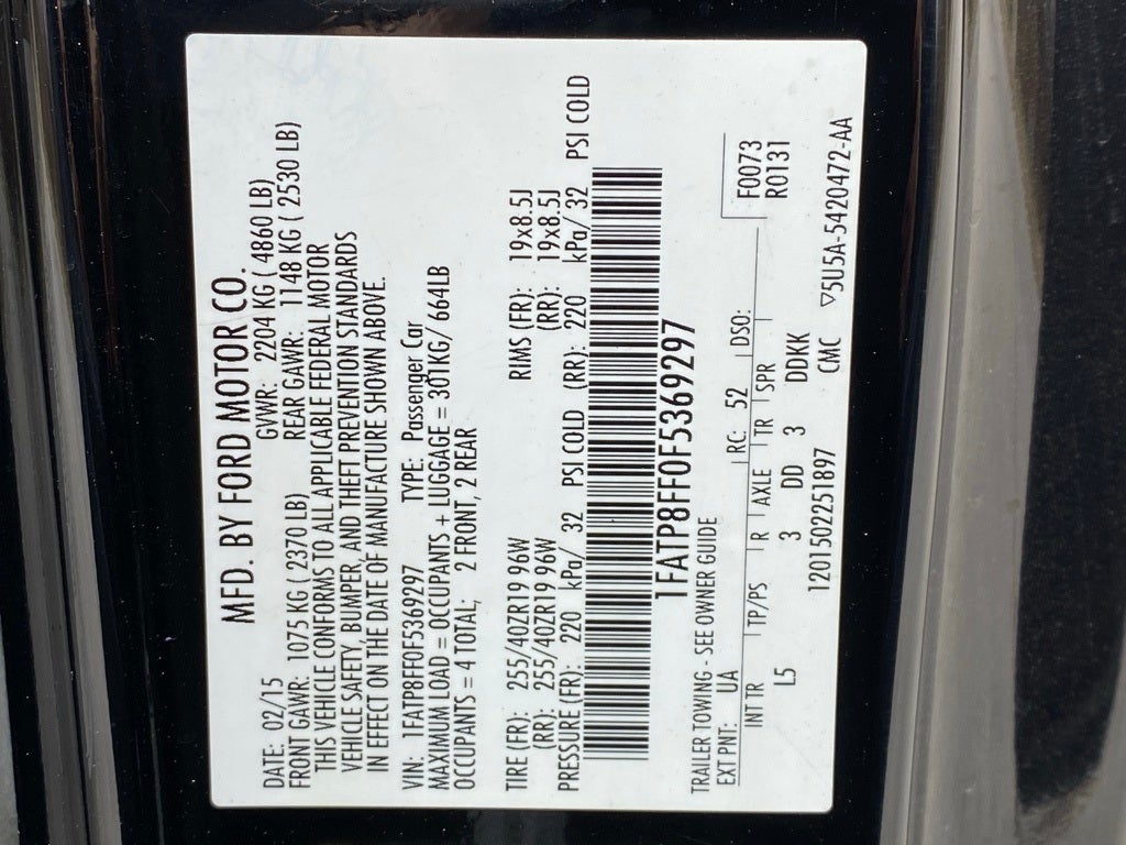 2015 Ford Mustang GT Premium 50TH ANNIV EDITION. NAV. ADAPTIVE CRUISE