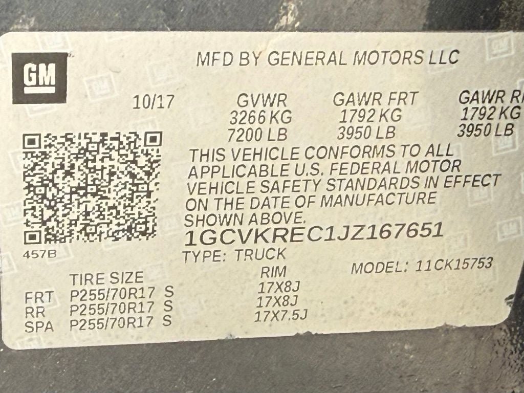 2018 Chevrolet Silverado 1500 LT LT1