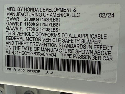2024 Honda Accord Hybrid Touring