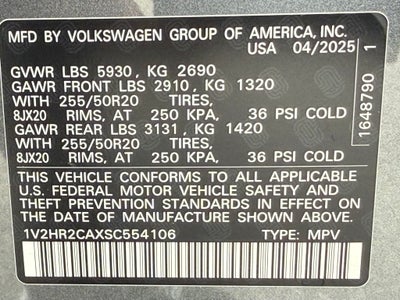 2025 Volkswagen Atlas 2.0T SE w/Technology ONE OWNER CAR FAX