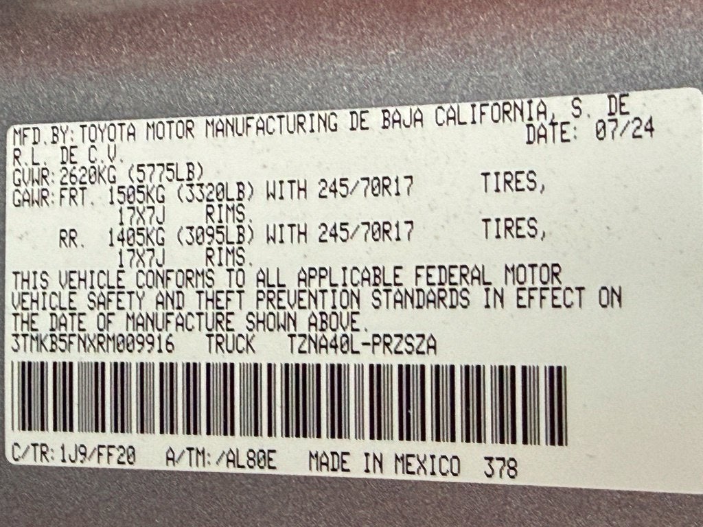 2024 Toyota Tacoma SR5 - CLEAN CARFAX / ONE OWNER