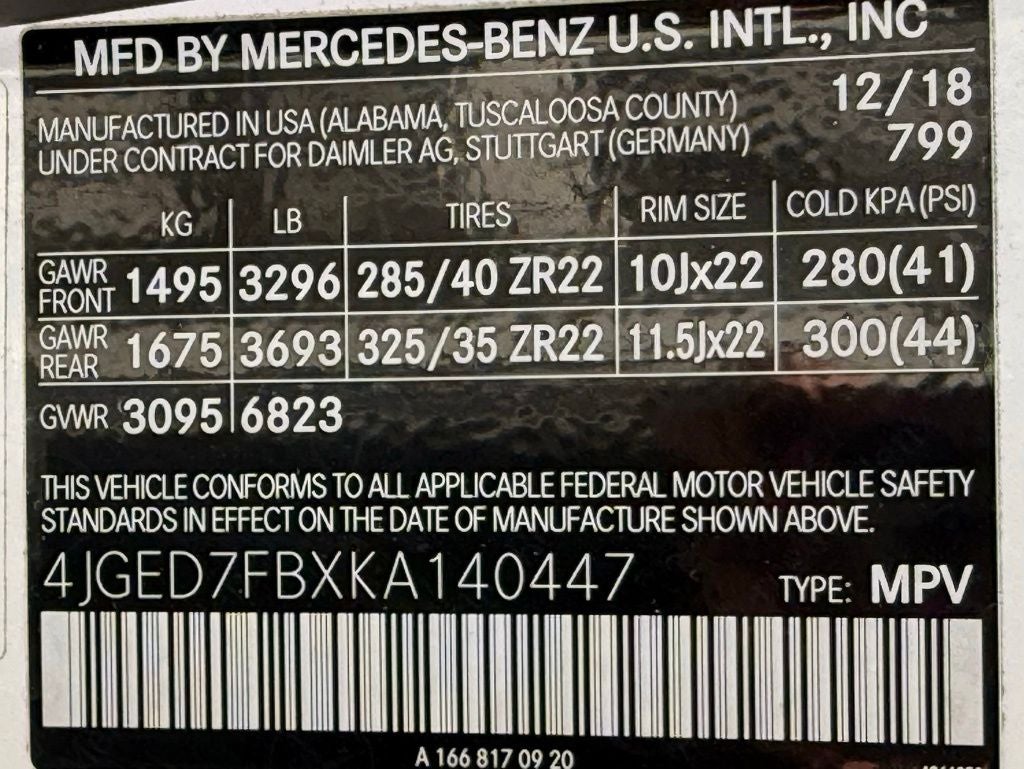 2019 Mercedes-Benz GLE GLE 63 AMG® 4MATIC®