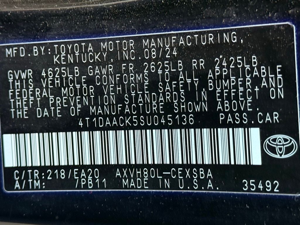 2025 Toyota Camry SE 1 OWNER CARFAX