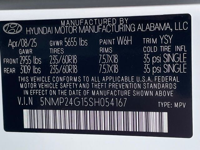 2025 Hyundai Santa Fe Hybrid SEL