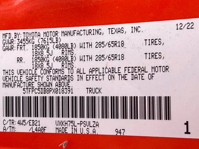 2023 Toyota Tundra Hybrid TRD Pro - 4WD / PANORAMIC SUNROOF / CLEAN CARFAX