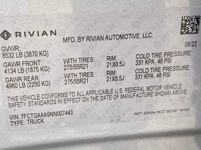 2022 Rivian R1T Adventure