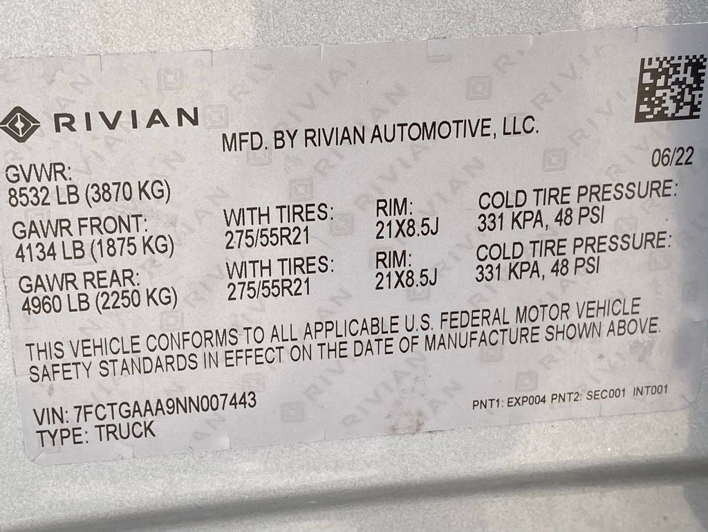 2022 Rivian R1T Adventure