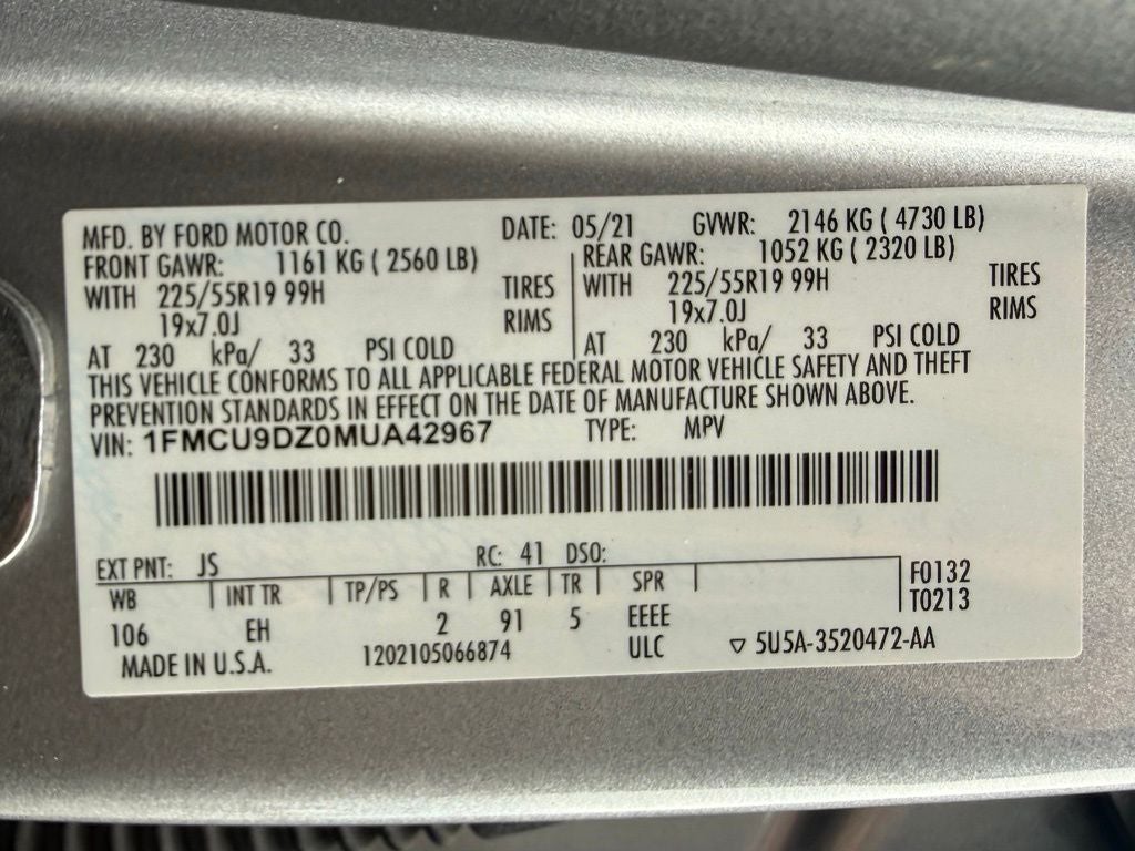 2021 Ford Escape Hybrid Titanium