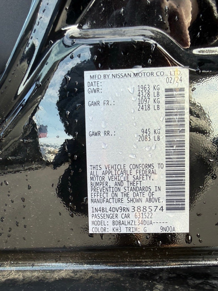 2024 Nissan Altima 2.5 SV