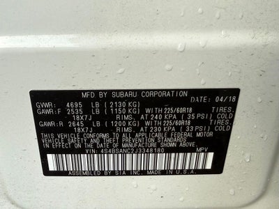 2018 Subaru Outback 2.5i Limited