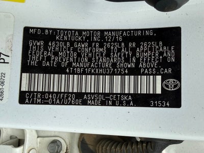 2017 Toyota Camry SE