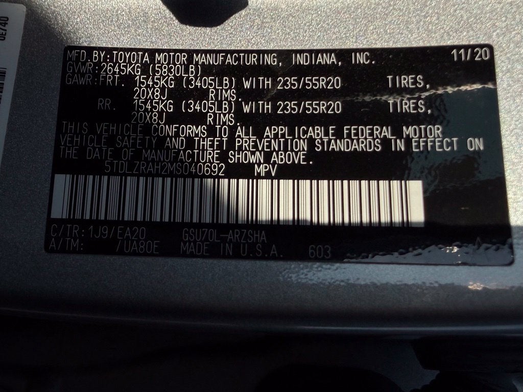 2021 Toyota Highlander XSE