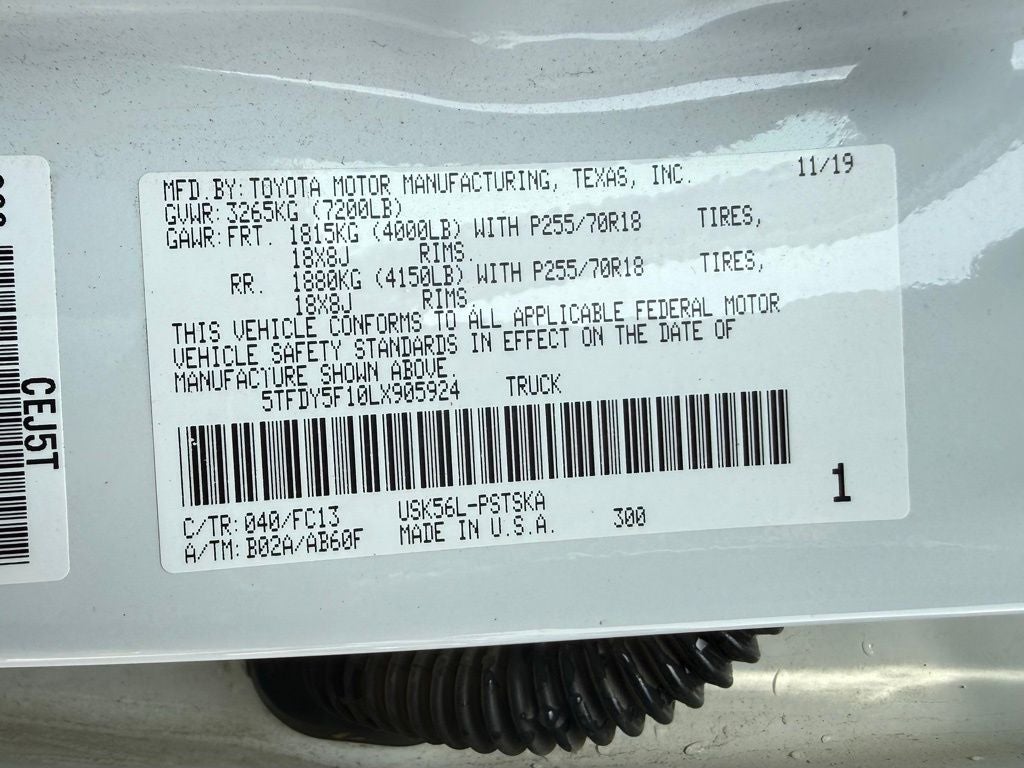 2020 Toyota Tundra SR5