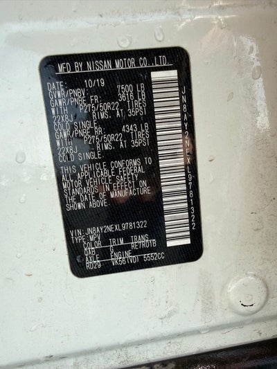 2020 Nissan Armada Platinum