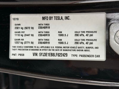 2020 Tesla Model 3 Long Range