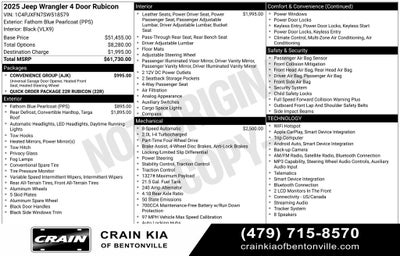 2025 Jeep Wrangler Rubicon - 4WD / CLEAN CARFAX / ONE OWNER