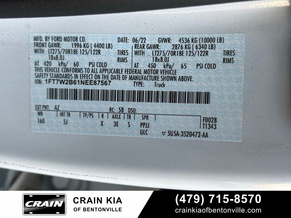 2022 Ford F-250SD Lariat - 4WD / CLEAN CARFAX / ONE OWNER