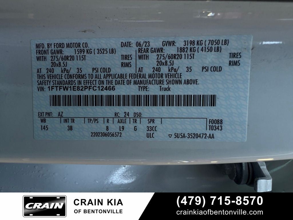 2023 Ford F-150 Platinum - 4WD / PANORAMIC SUNROOF / CLEAN CARFAX