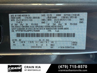 2023 Ford F-150 Raptor - 802A / PANORAMIC SUNROOF / $112,085 MSRP NEW