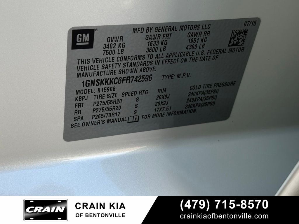 2015 Chevrolet Suburban LTZ - 4WD / SUNROOF / DVD / CLEAN CARFAX