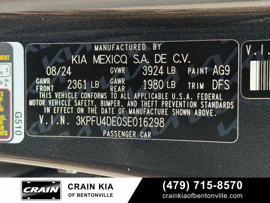 2025 Kia K4 EX - KIA CPO / APPLE & ANDROID CARPLAY