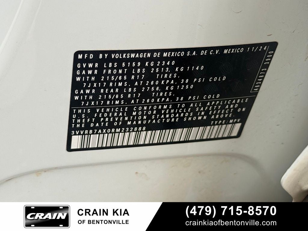 2024 Volkswagen Tiguan 2.0T S - CLEAN CARFAX / ONE OWNER