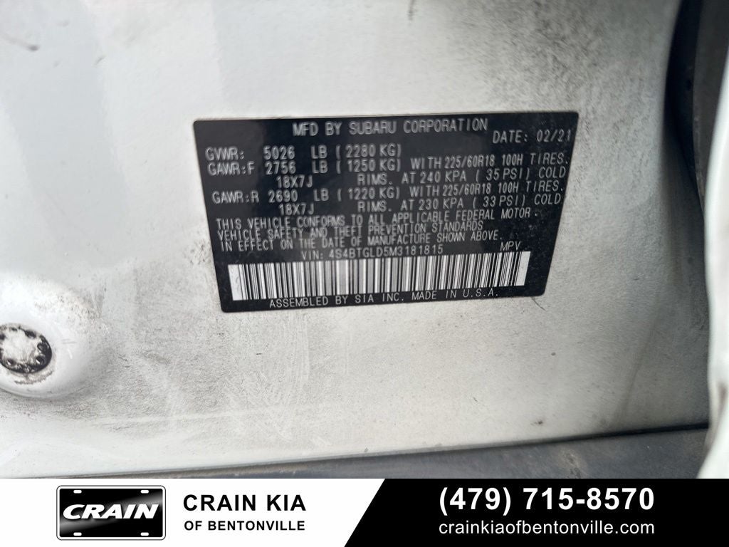 2021 Subaru Outback Onyx Edition XT - AWD / SUNROOF / CARFAX ONE OWNER