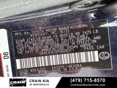 2023 Lexus ES 300h Luxury - CARFAX ONE OWNER