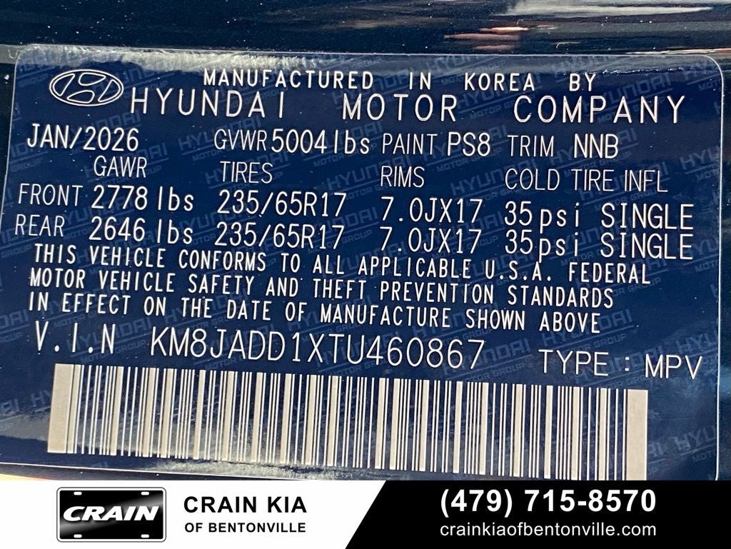 2026 Hyundai Tucson Hybrid Blue SE
