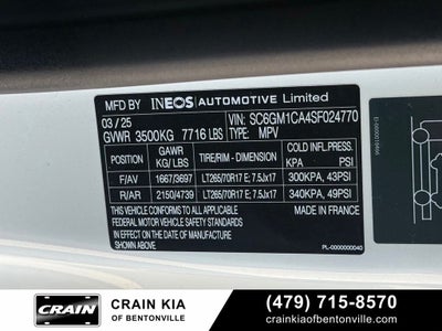 2025 INEOS Grenadier Station Wagon Base - 4WD / SUNROOF / ROUGH PACK