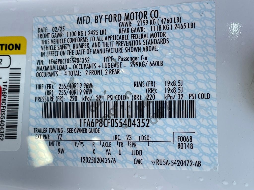2025 Ford Mustang GT Premium HEATED SEATS / ONE OWNER / LEATHER / CLEAN CARFAX