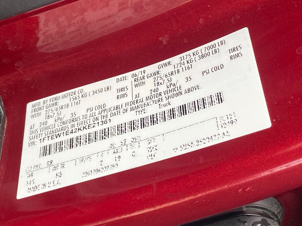 2019 Ford F-150 Lariat ONE OWNER / HEATED SEATS / 4X4