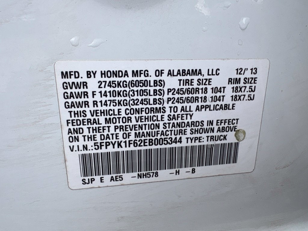 2014 Honda Ridgeline SE 4X4 / VERY CLEAN / POWER DRIVERS SEAT