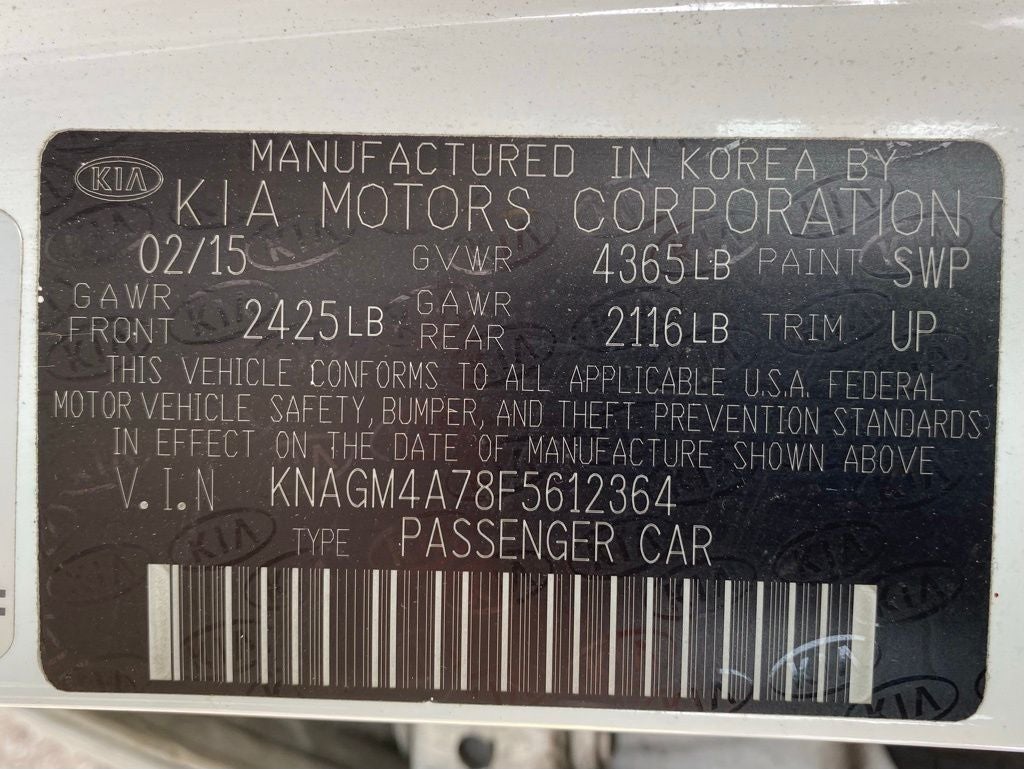 2015 Kia Optima LX CLEAN CARFAX