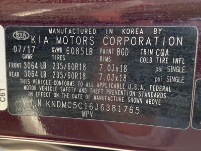 2018 Kia Sedona SX