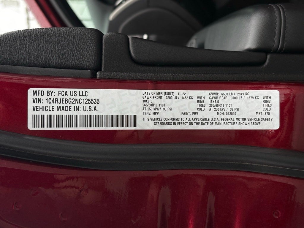 2022 Jeep Grand Cherokee WK Limited