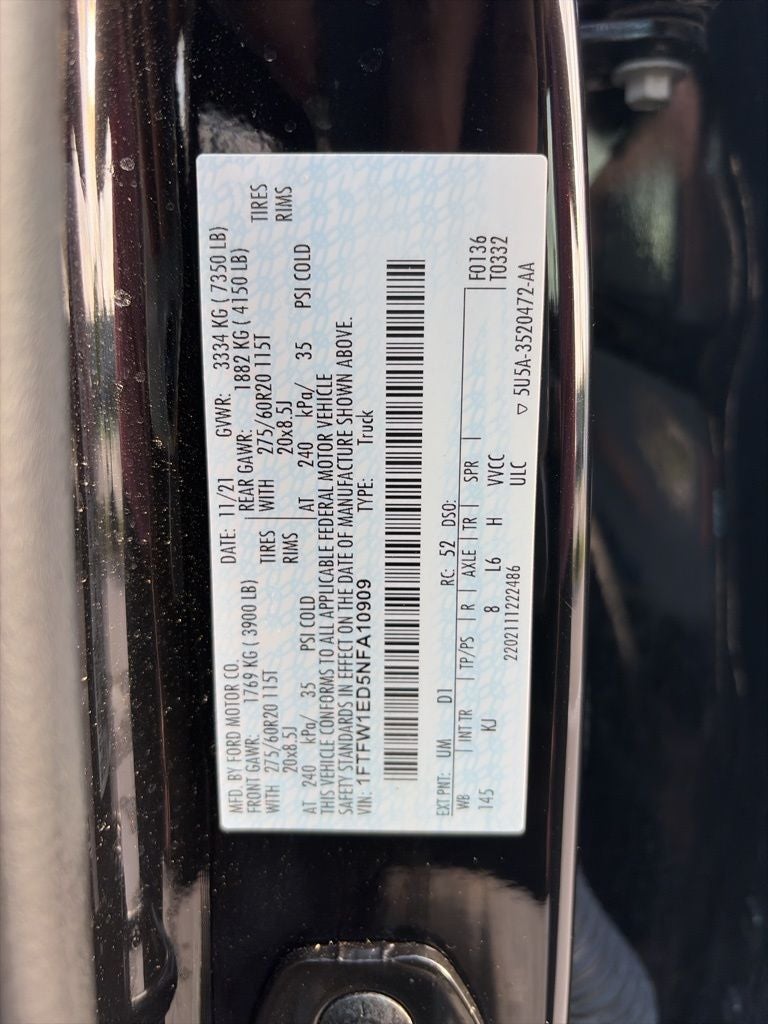 2022 Ford F-150 King Ranch CUSTOM WHEELS/TIRES