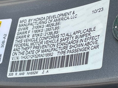 2024 Honda Accord Hybrid Sport