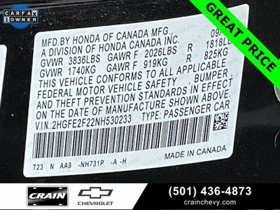 2022 Honda Civic Sedan LX