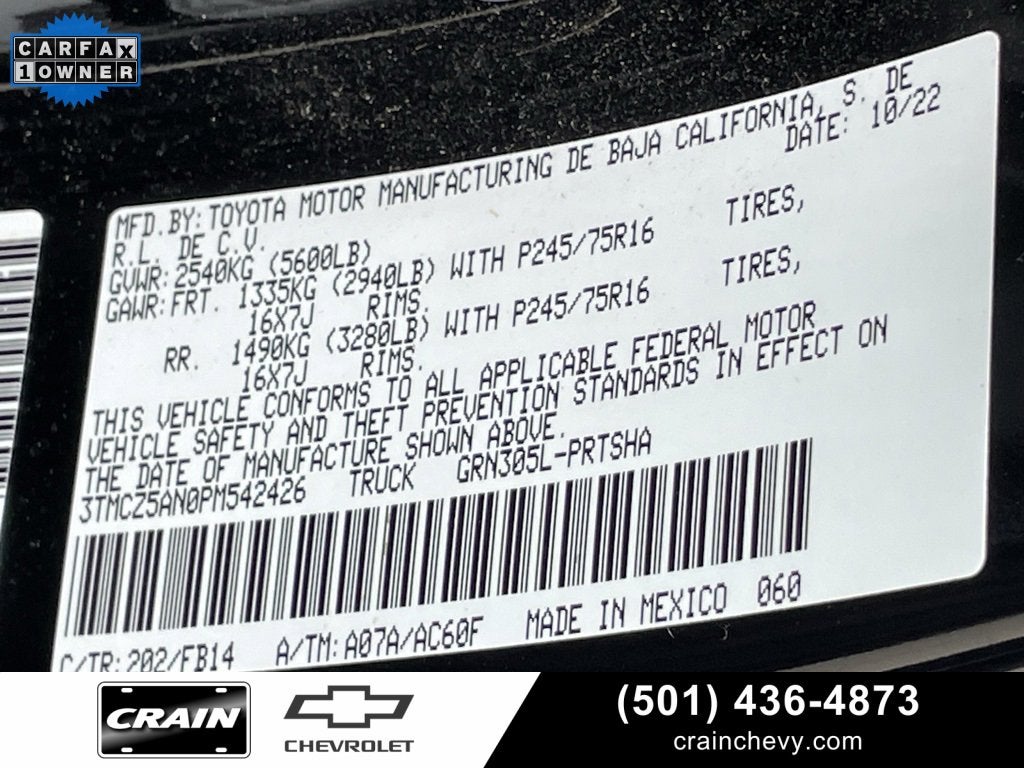 2023 Toyota Tacoma 4WD SR