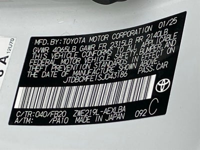 2025 Toyota Corolla Hybrid LE