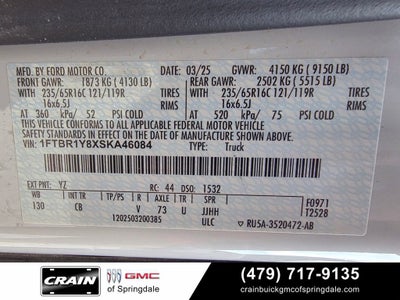 2025 Ford Transit Cargo Van T250 RWD LOW RF